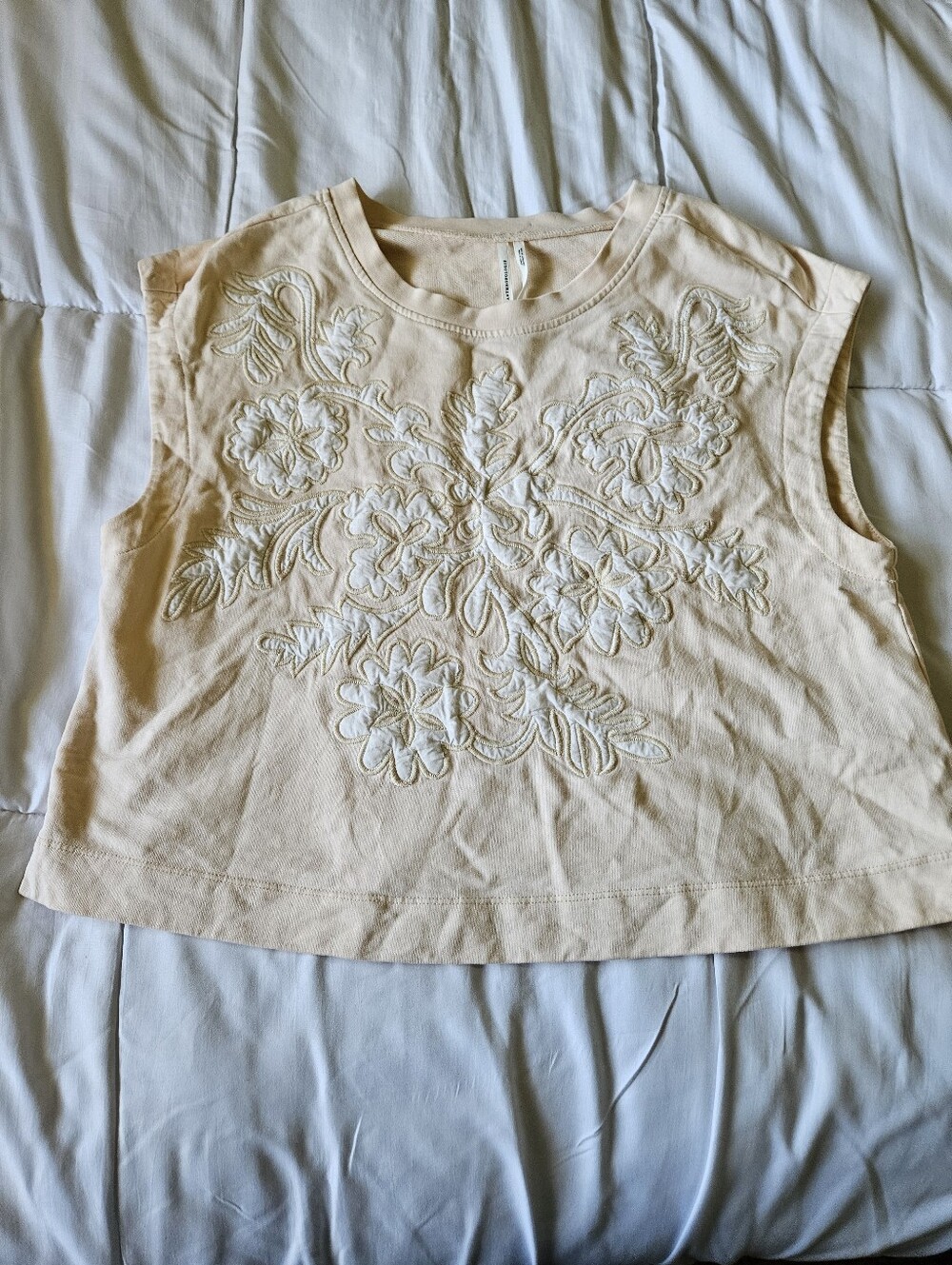 By Anthropologie Embroidered Topanga Tee -  Size S - Picture 2 of 7